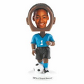 Dark Skin Tone Soccer Single Bobble Head